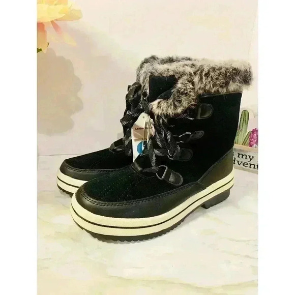 Women's Black Ellysia Microsuede Winter Boots - Picture 2 of 6